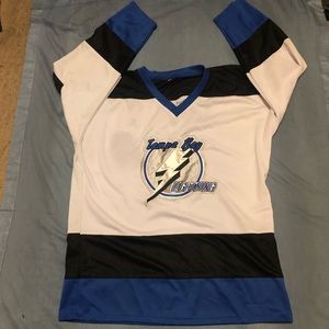 NHL Tampa Bay Lightning embroidered number one fan hockey jersey size large